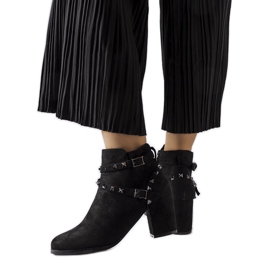 Bottines cloutées noires Irma