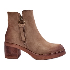 WS1 Bottes Femme Daim Classiques Beige Limoso