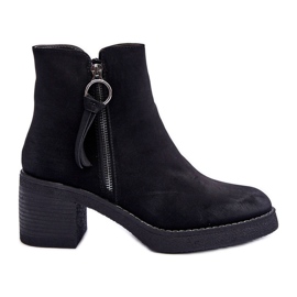 WS1 Bottes Classiques en Daim pour Femme Noir Limoso