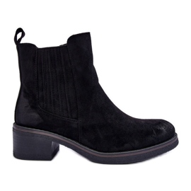WS1 Bottes Classiques En Daim Pour Femme Noir Metanassa le noir