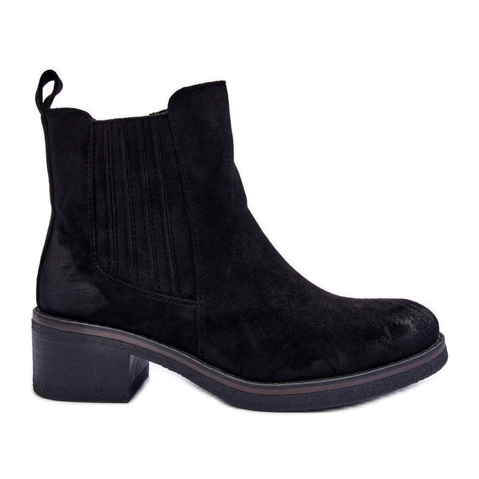 WS1 Bottes Classiques En Daim Pour Femme Noir Metanassa le noir