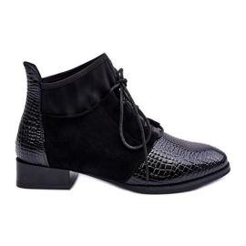 Bottines à Talons Plats Femme Noir S.Barski 259-1 le noir