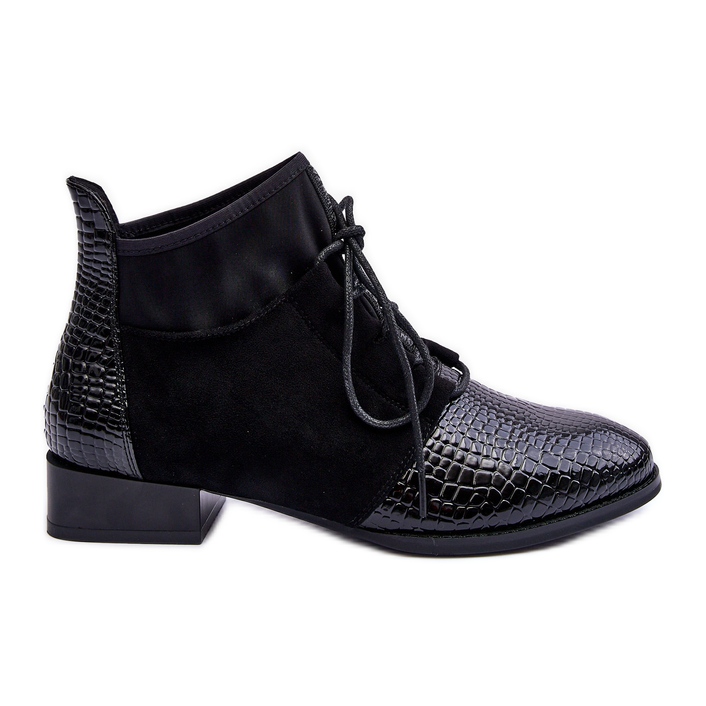 Bottines à Talons Plats Femme Noir S.Barski 259-1 le noir
