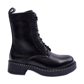 WS1 Bottes plates noires Aganne Worker le noir