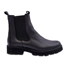 Bottes en cuir Bottines Jodhpur Noir Nicole 2672