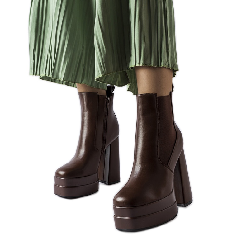 Inna Bottes à talons marron Copertino brun Inna Bottes à talons marron Copertino brun