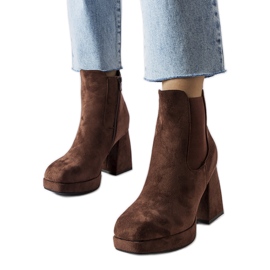 Bottes Province en éco-daim marron brun