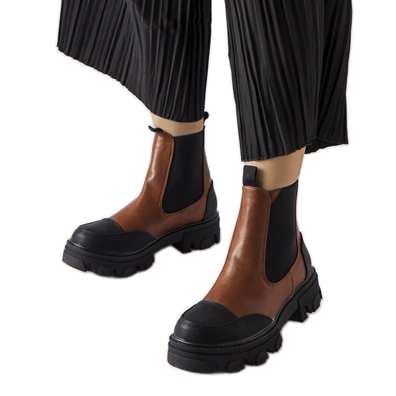 Bottines à enfiler marron de Sibyla brun Bottines à enfiler marron de Sibyla brun