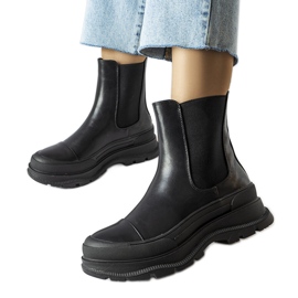 Bottines à plateforme noires Bellucci