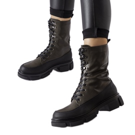 Bottes de travail vertes avec une semelle plus épaisse de Lori