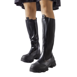 Bottes hautes noires Pasquale le noir Bottes hautes noires Pasquale le noir