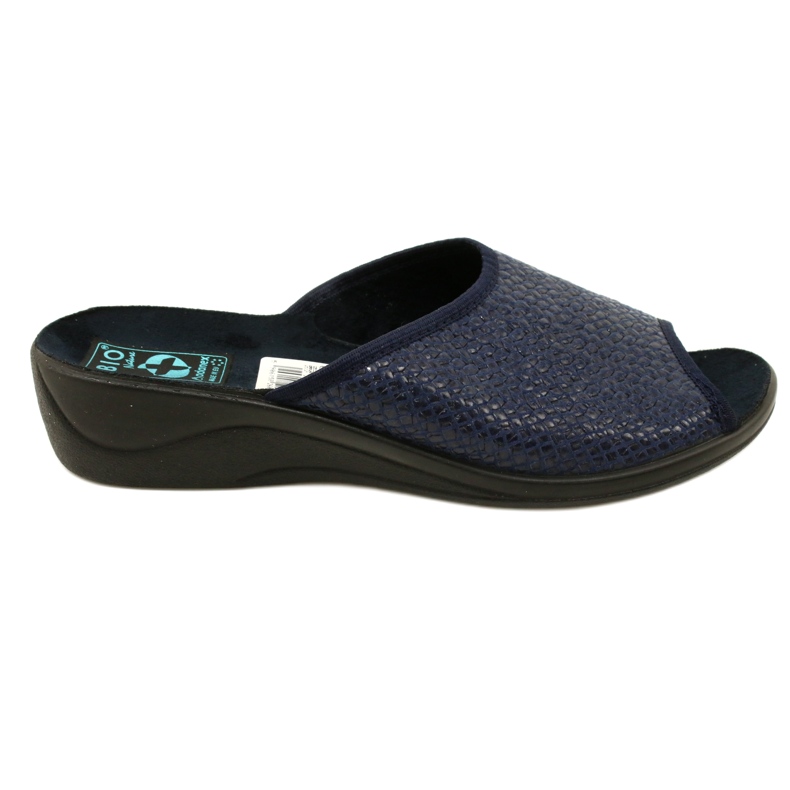 Chaussons Femme Chevrons Adanex 26039 Bleu Marine