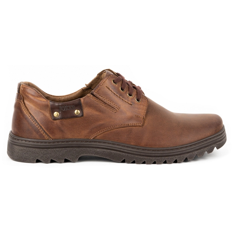 Joker Chaussures décontractées en cuir pour hommes 510J marron brun Joker Chaussures décontractées en cuir pour hommes 510J marron brun