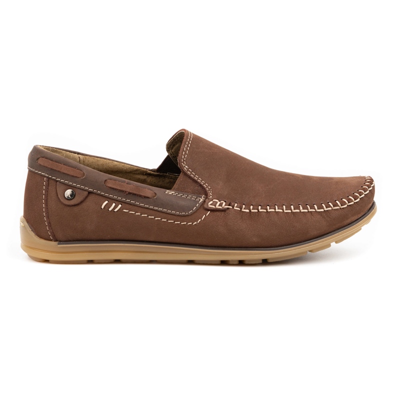 KOMODO Mocassins en cuir pour hommes 920K marron brun