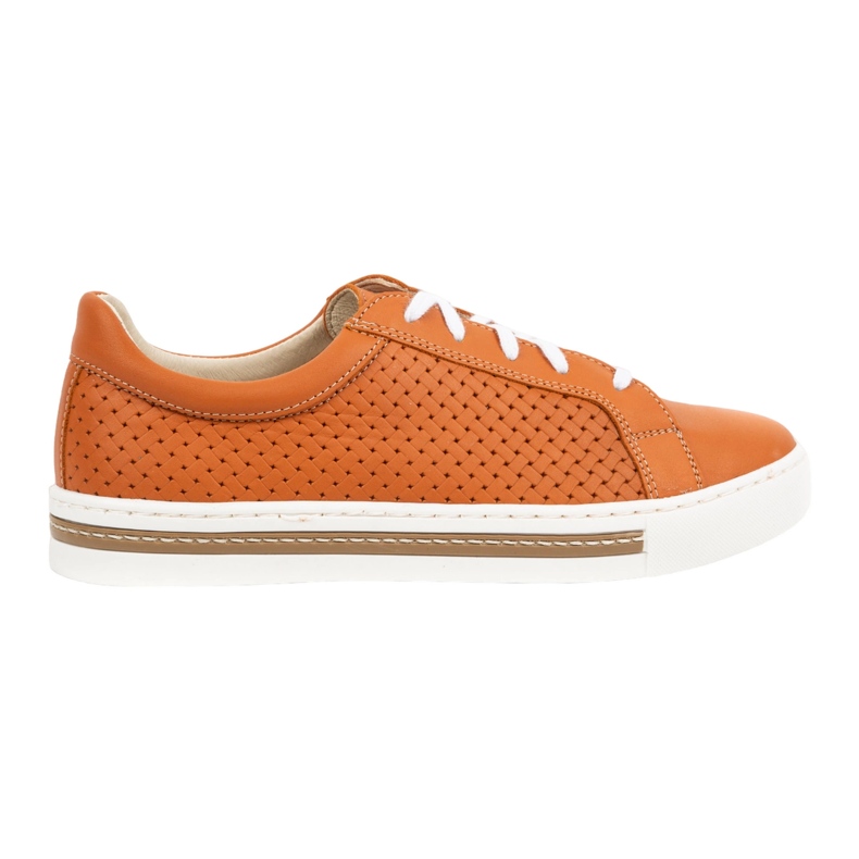 WASAK Chaussures femme baskets en cuir 0675W orange