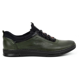 Polbut Chaussures décontractées en cuir pour hommes K24 vert