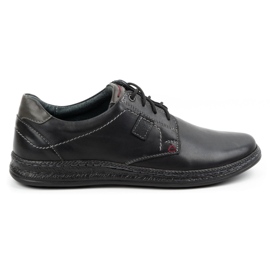 Olivier Chaussures décontractées en cuir pour hommes 930MA noir