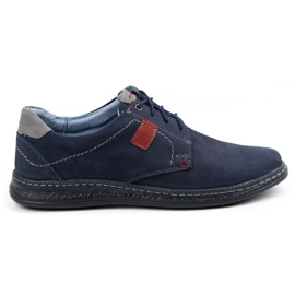 Olivier Chaussures casual cuir homme 930MA bleu marine