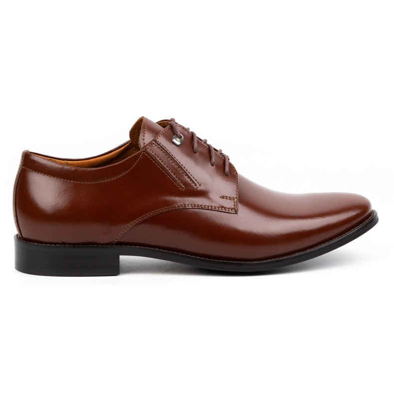 Olivier Chaussures habillées en cuir homme 480 cuir verni marron brun