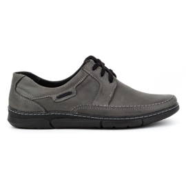 Olivier Chaussures en cuir à lacets pour hommes 60K gris