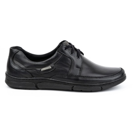 Olivier Chaussures en cuir à lacets pour hommes 60K noir le noir