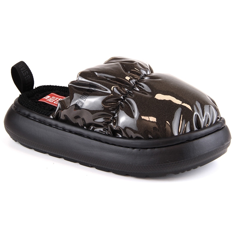 Chaussons de maison isolés vernis métallisés noir Big Star MM274130 le noir Chaussons de maison isolés vernis métallisés noir Big Star MM274130 le noir