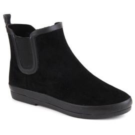 Bottes de pluie bottes à enfiler imperméables noir Potocki RB36063 le noir
