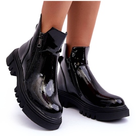 Bottes Vernies Sur Plateforme Et Talons Plats Noir Seah le noir Bottes Vernies Sur Plateforme Et Talons Plats Noir Seah le noir