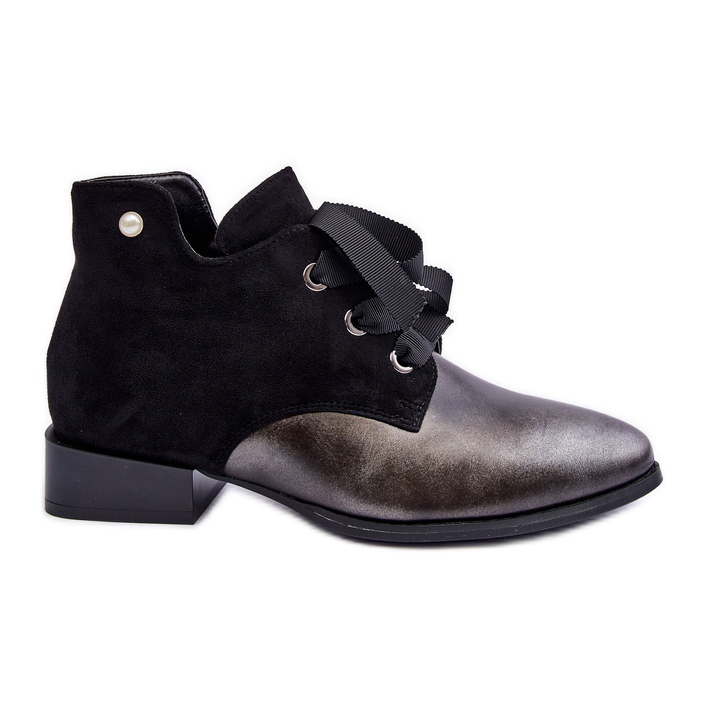 Escarpins à lacets pour femmes Noir Meroni le noir