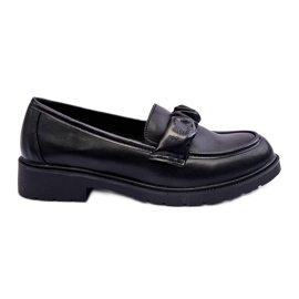 Mocassins Cuir Talons Bas Noir S.Barski HY335