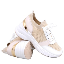 Baskets compensées Davis Beige