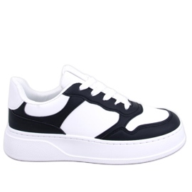 Baskets femme panda noir Brewer blanche