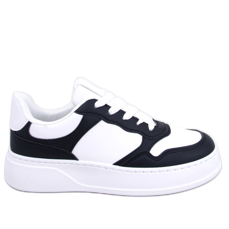 Baskets femme panda noir Brewer blanche