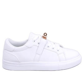 Baskets femme avec fermoir Graff Gold blanc