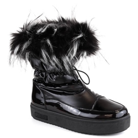 Bottes de neige plateforme femme avec fourrure noir Big Star MM274379