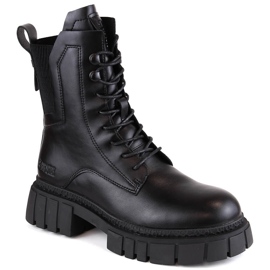 Big Star MM274581 bottes de trappeur isolées noires pour femmes