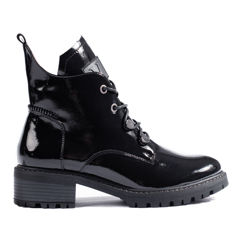 Bottines laquées noires femme Vinceza le noir Bottines laquées noires femme Vinceza le noir