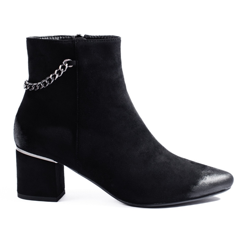 Bottines en daim noir pour femme de Vinceza le noir