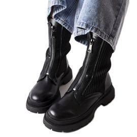 Bottes chaussettes noires de Napolitani le noir