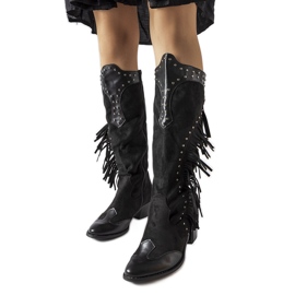 Santiags noires de Tabita le noir