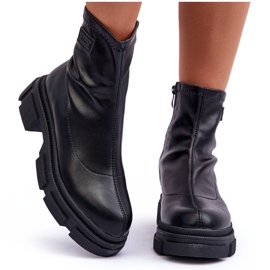 Bottines Classiques Isolées Vergilia Cuir Noir le noir