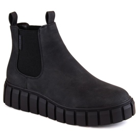 Bottines compensées à enfiler Big Star W INT1923 noir le noir