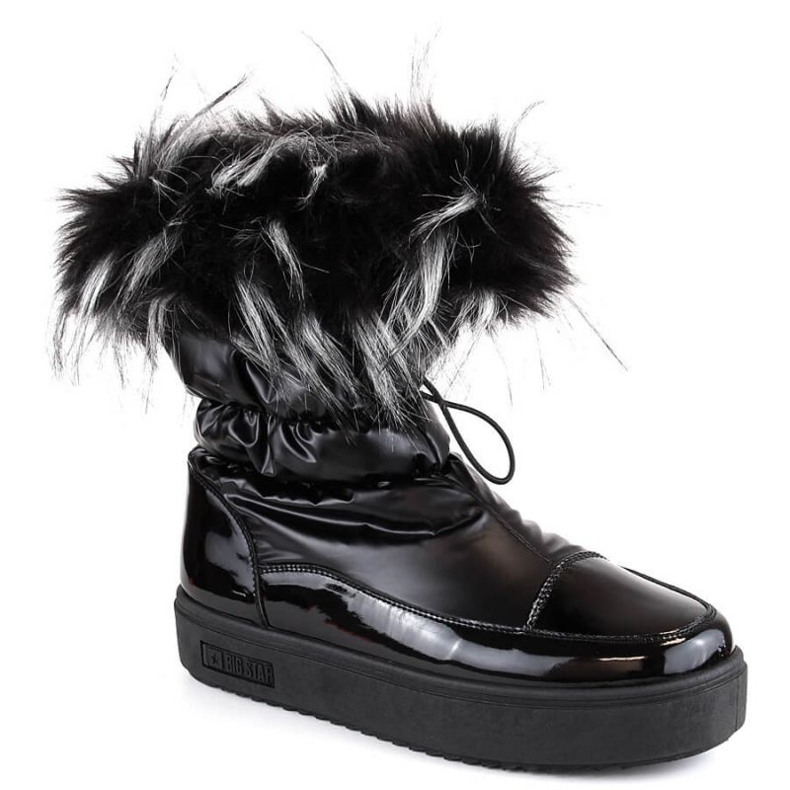 Bottes de neige plateforme avec fourrure Big Star W INT1924A noir le noir