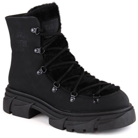 Bottes plateforme avec fourrure Big Star W INT1926A noir le noir