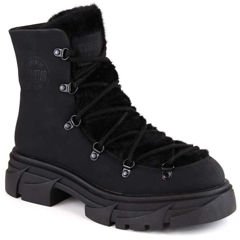 Bottes plateforme avec fourrure Big Star W INT1926A noir le noir