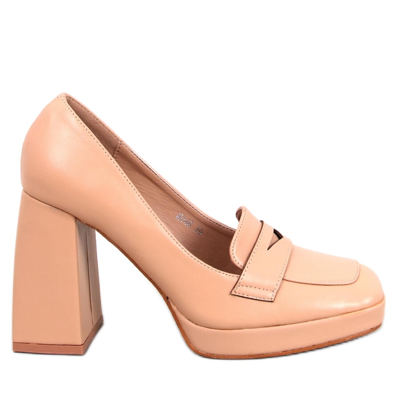 Mocassins à talon Entee Nude beige Mocassins à talon Entee Nude beige