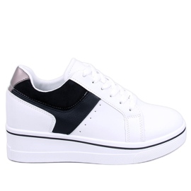 Tobey Baskets compensées noires blanche