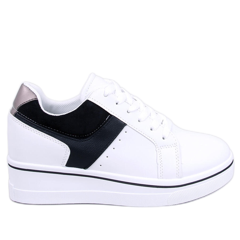 Tobey Baskets compensées noires blanche