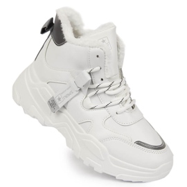 News Baskets isolées pour femme à semelle épaisse blanc