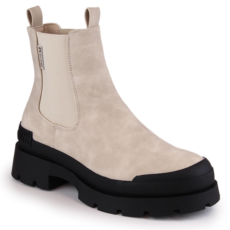 Bottes Chelsea pour femmes sur la plate-forme beige Big Star MM274322